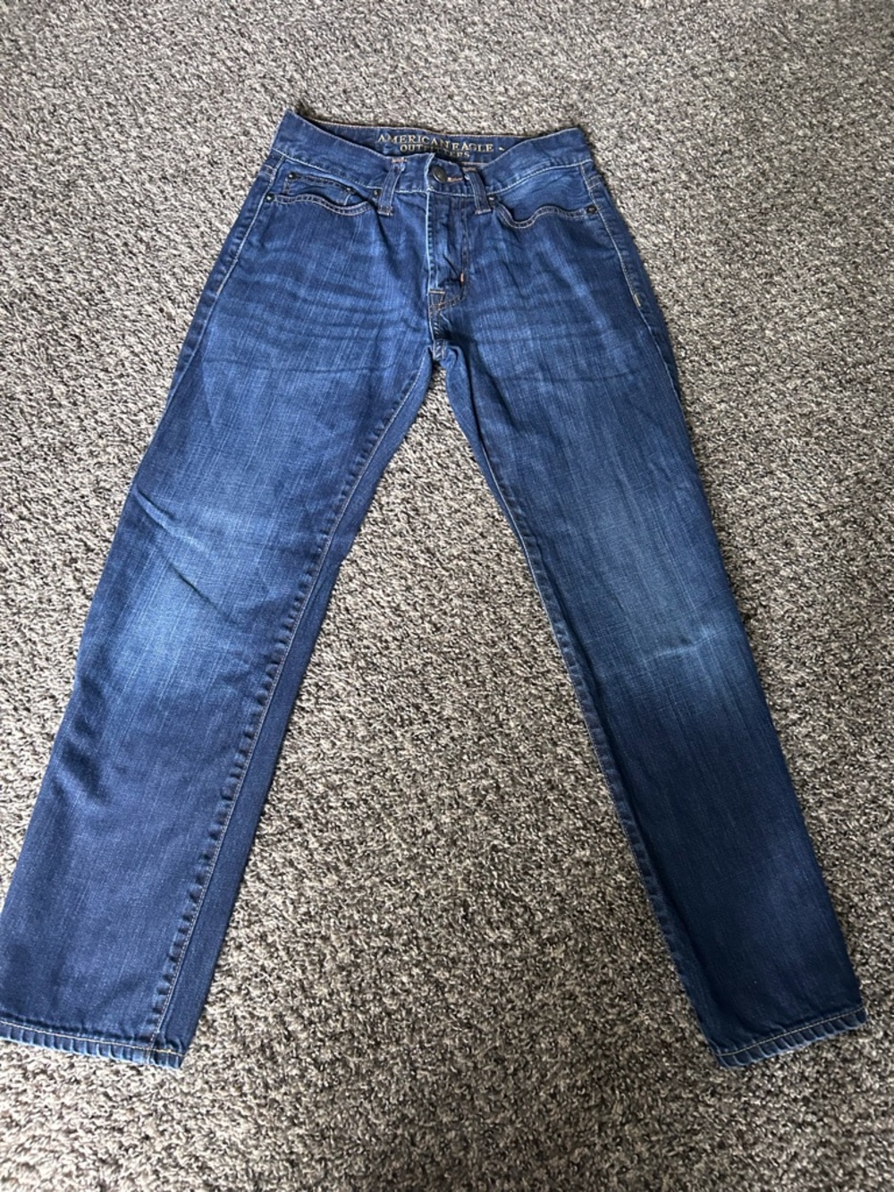 American Eagle Outfitters Men's Straight Dark Blue Jeans